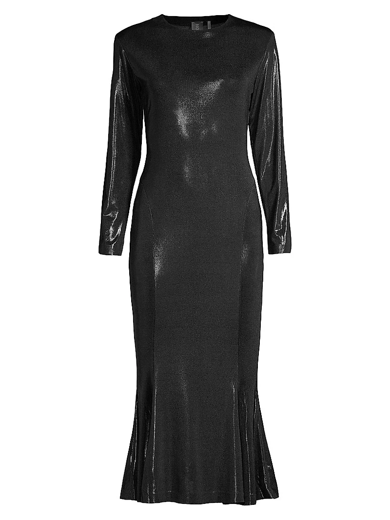 Metallic Midi Dress