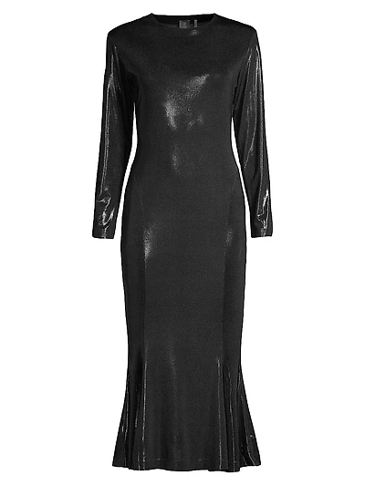 Metallic Midi Dress
