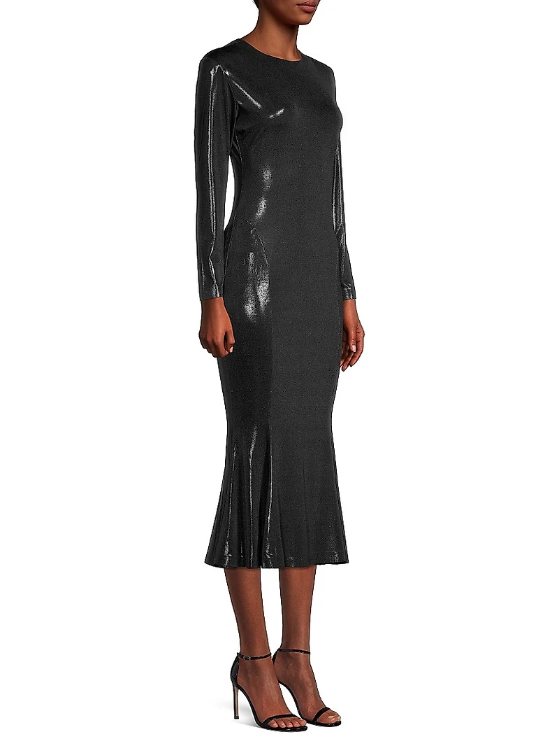 Metallic Midi Dress