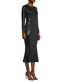 Metallic Midi Dress