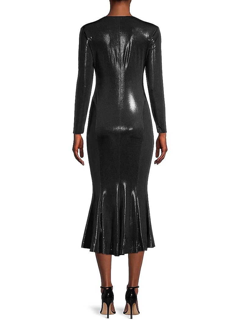 Metallic Midi Dress