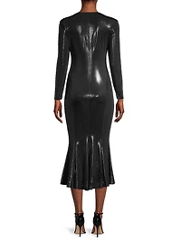 Metallic Midi Dress
