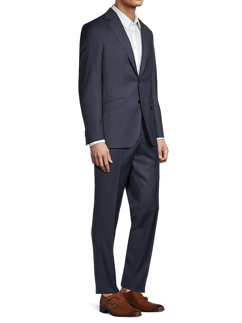 Wool Sharkskin Suit