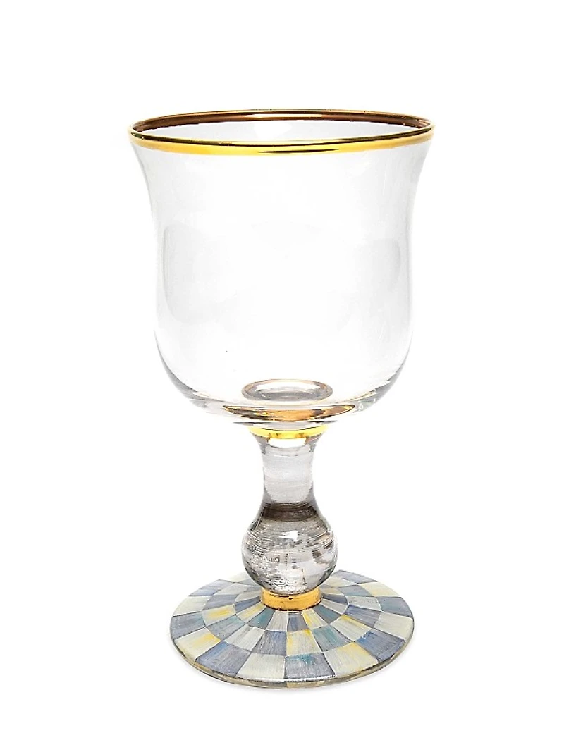 Sterling Check Water Glass