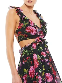 Ieena Floral Cut-Out Minidress