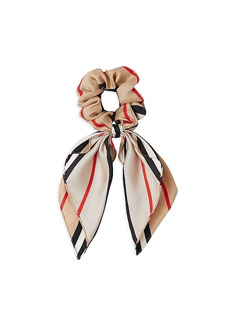 Little Girl's Striped Scarf Scrunchie