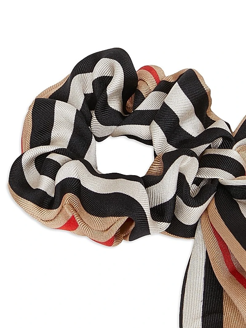 Little Girl's Striped Scarf Scrunchie
