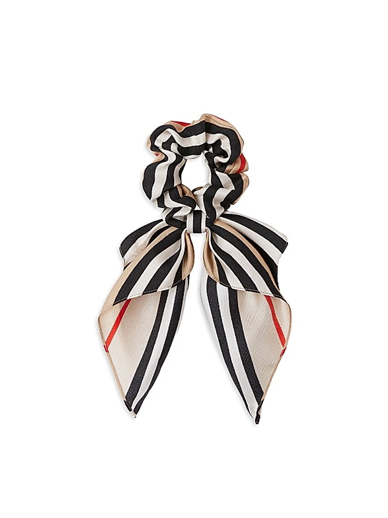 Little Girl's Striped Scarf Scrunchie