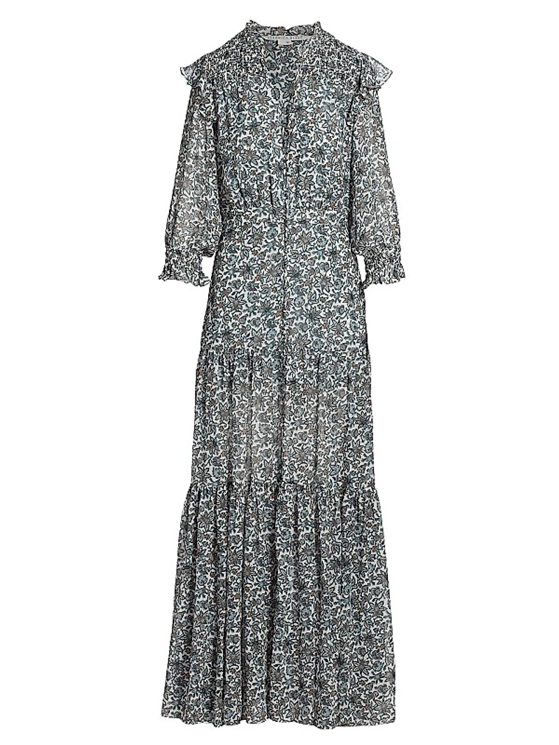Nitza Silk Paisley Maxi Dress