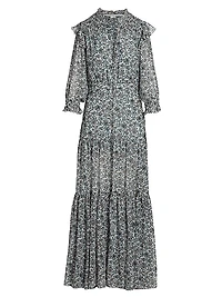 Nitza Silk Paisley Maxi Dress