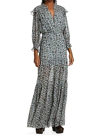 Nitza Silk Paisley Maxi Dress