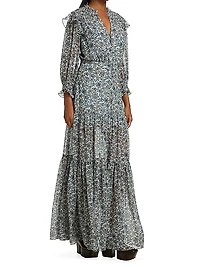 Nitza Silk Paisley Maxi Dress