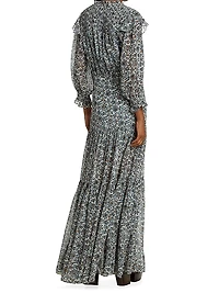 Nitza Silk Paisley Maxi Dress