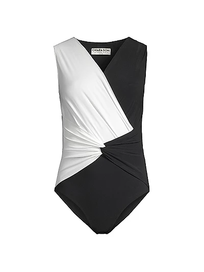 Filly Two-Tone One-Piece Swimsuit