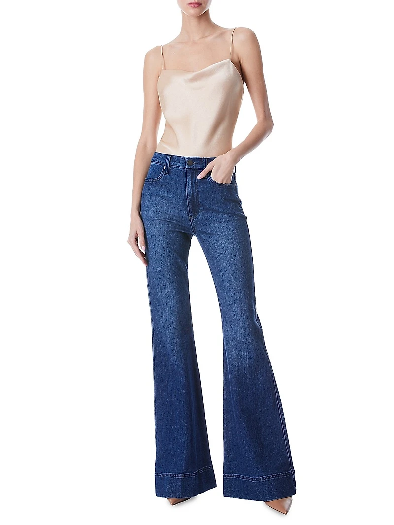 Harmon Draped Satin Tank Top