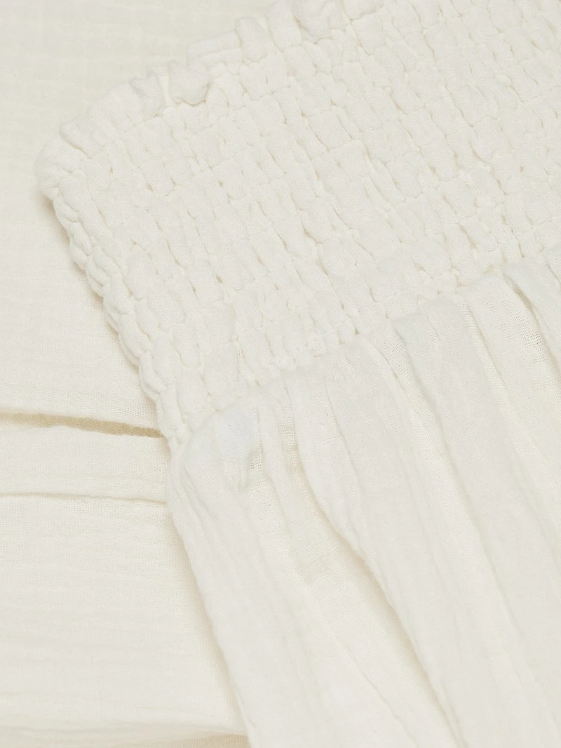 Ava Cotton Gauze Henley Top