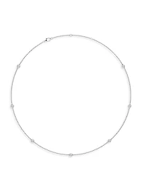 14K White Gold & 7-Diamond Station Necklace/0.70-2.10 TCW