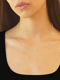 14K Yellow Gold & 7-Diamond Station Necklace/0.70-2.10 TCW