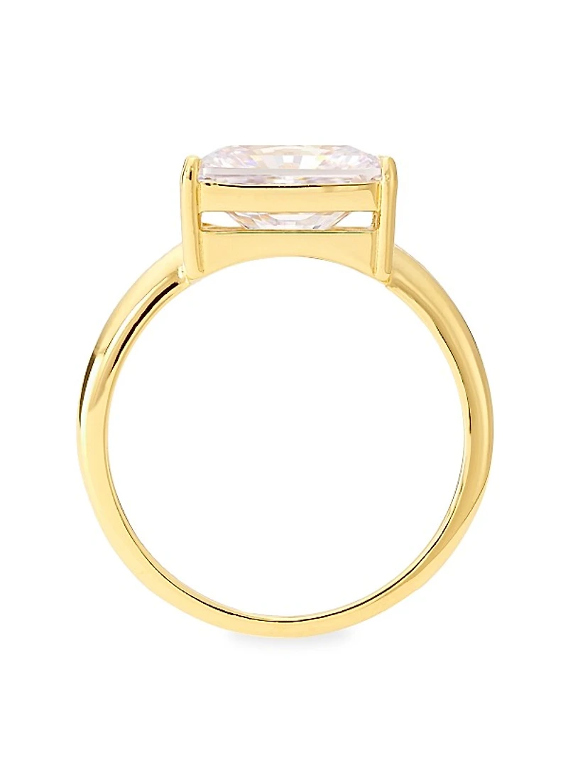 Elevate 18K-Gold-Plated & Cubic Zirconia Ring