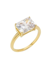 Elevate 18K-Gold-Plated & Cubic Zirconia Ring