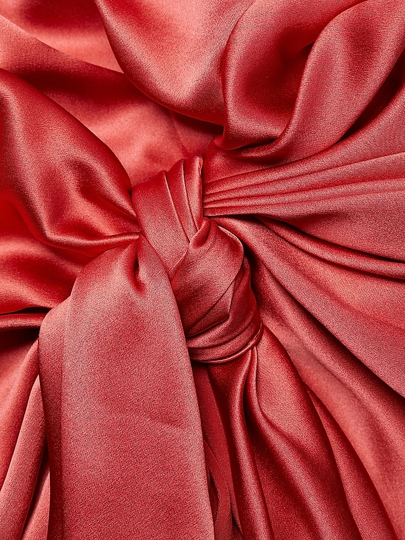 Draped One-Shoulder Knot Dress