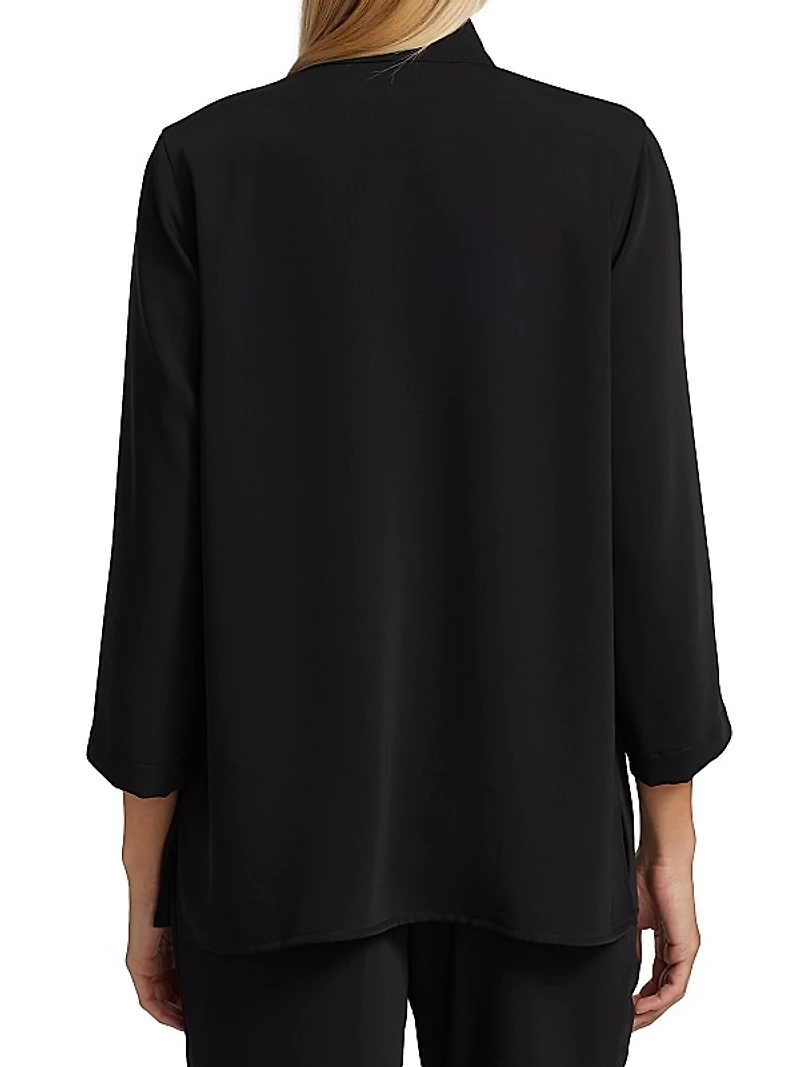 Suzette Pavé-Button Crepe Jacket