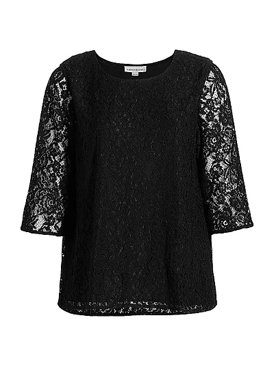 Flora Lace Relaxed-Fit Tunic