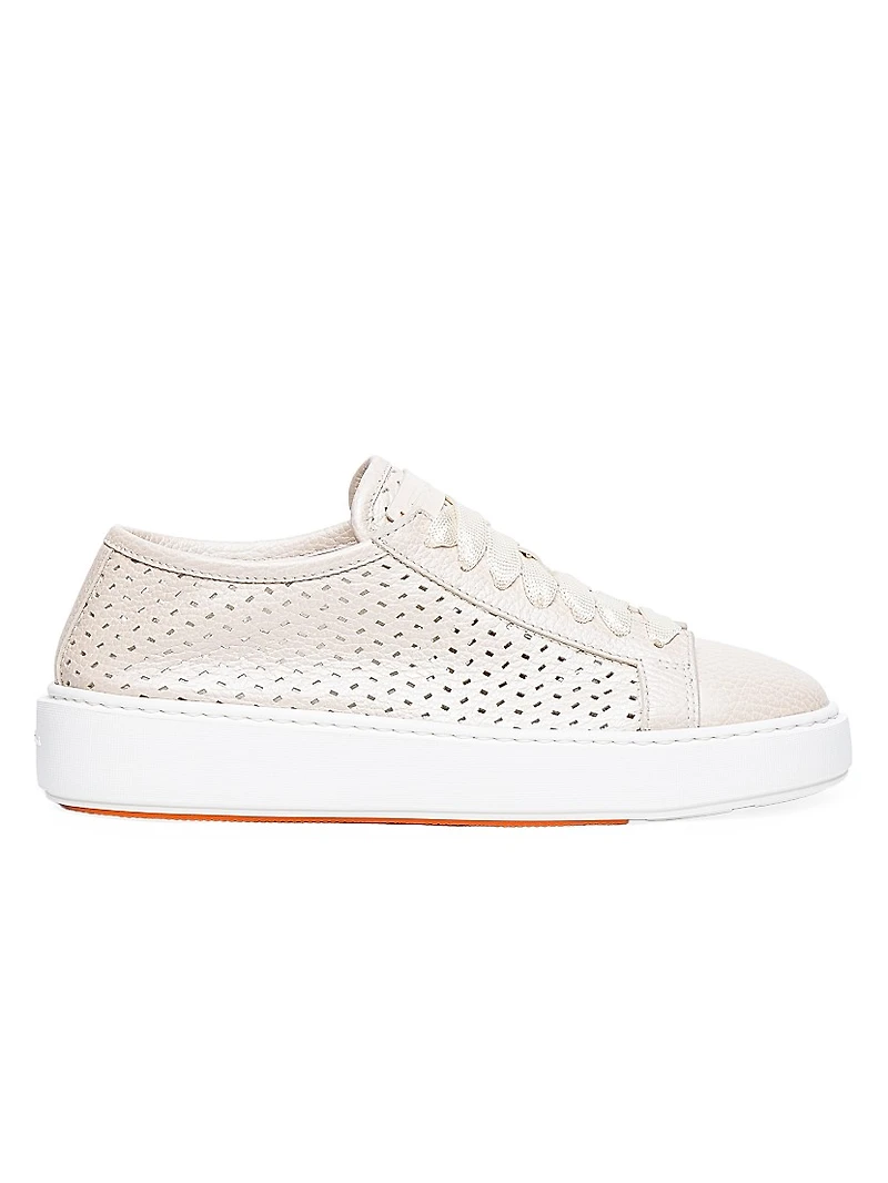 Laser Cut Low-Top Sneakers