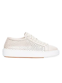 Laser Cut Low-Top Sneakers