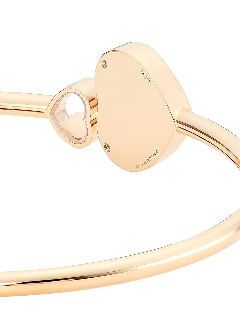 Happy Hearts 18K Rose Gold & Diamond Bangle