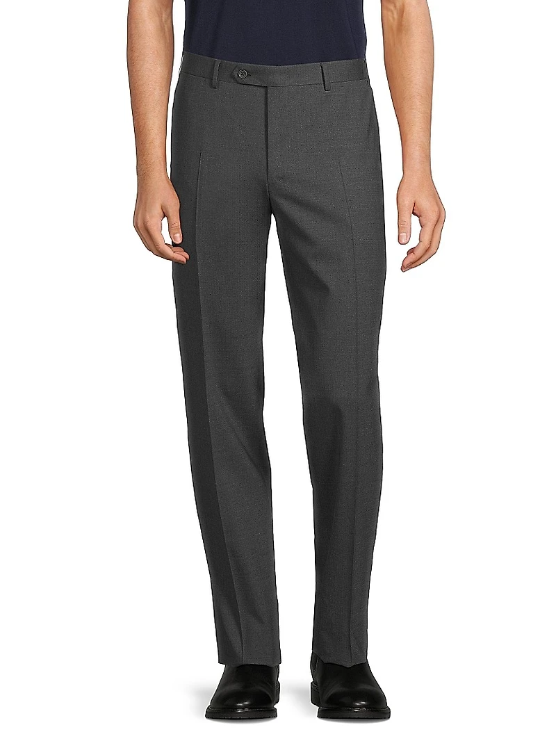 Stretch Wool-Blend Trousers