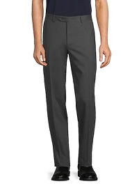 Stretch Wool-Blend Trousers
