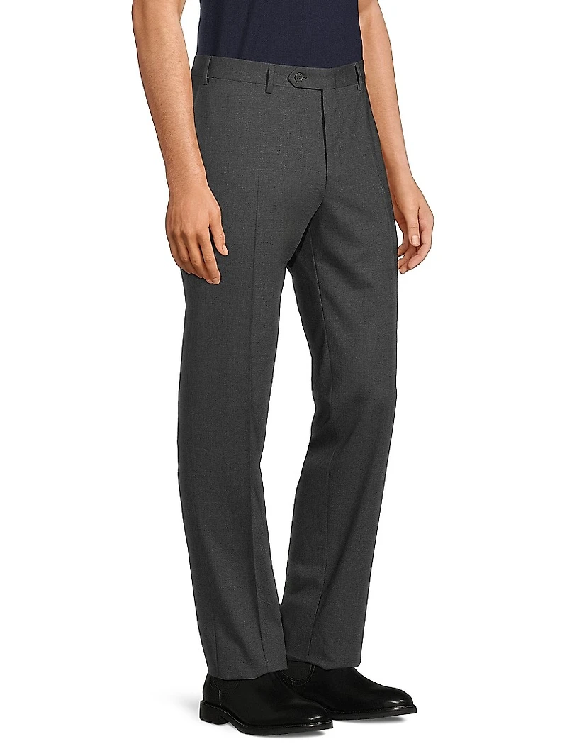 Stretch Wool-Blend Trousers