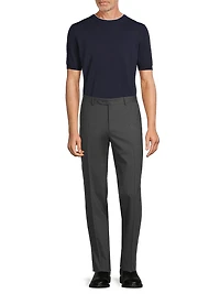 Stretch Wool-Blend Trousers