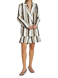Striped Linen Trouser Shorts