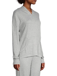 Elettra Heathered Knit Hoodie