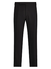 Barathea Wool Tuxedo Pants