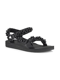 Trekky Faux Pearl-Embellished Sandals