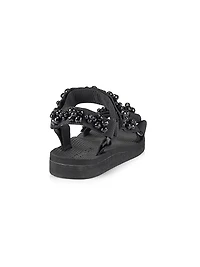 Trekky Faux Pearl-Embellished Sandals