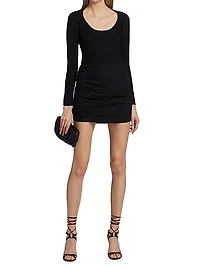 Ruched Miniskirt