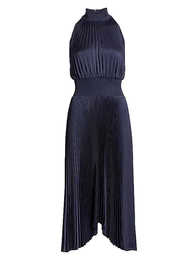 Renzo Pleated Blouson Dress