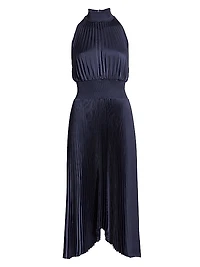 Renzo Pleated Blouson Dress