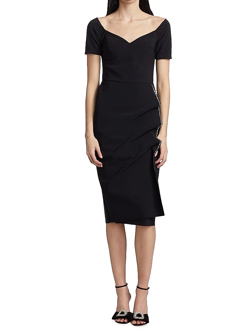 Sultana Ruffle Bodycon Midi Dress