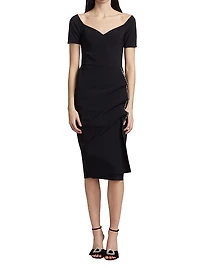 Sultana Ruffle Bodycon Midi Dress