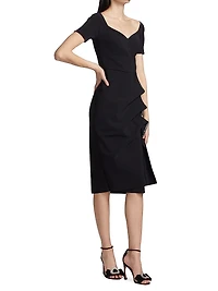 Sultana Ruffle Bodycon Midi Dress