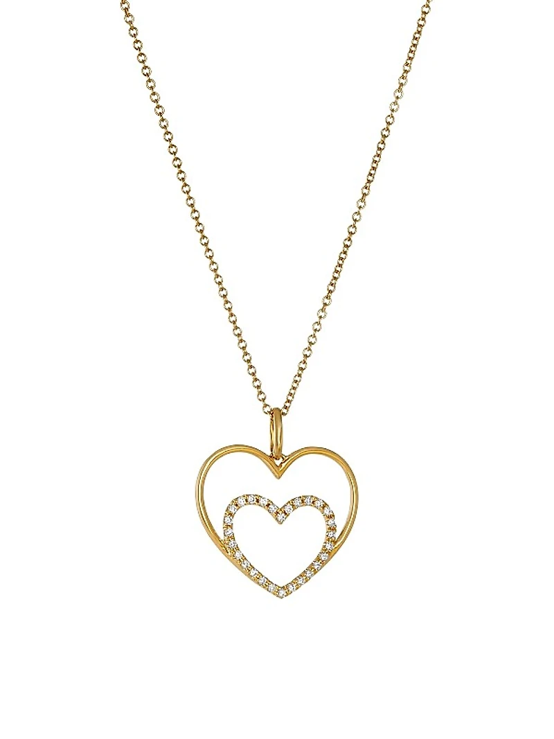 I Carry Your Heart 14K-18K Yellow Gold & Diamond Pendant Necklace
