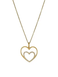 I Carry Your Heart 14K-18K Yellow Gold & Diamond Pendant Necklace