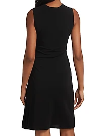Leather-Strap Bodycon Dress