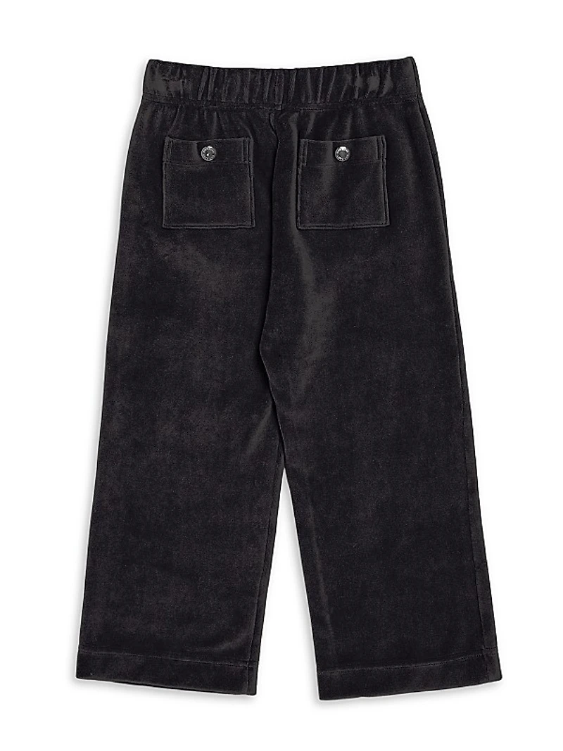 Little Boy's & Boy's Velour Logo Tracksuit Pants