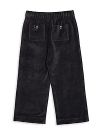 Little Boy's & Boy's Velour Logo Tracksuit Pants